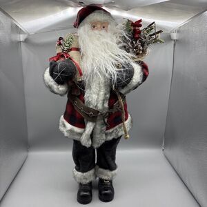 19” Tall Santa Figure Christmas Doll Santa Claus Collectible Doll
